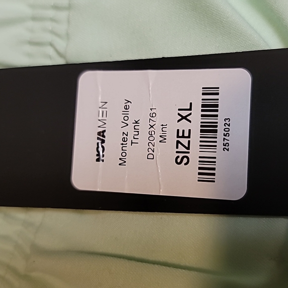 NovaMen Mint Green Volley Trunks, XL - Picture 3 of 6